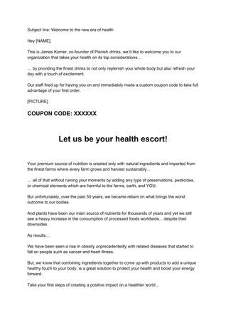 Welcome Sequence Email #1 Part #1