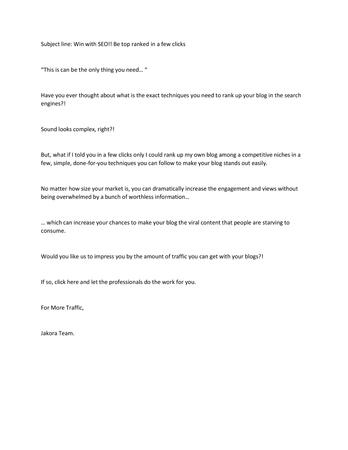 SEO Software Email